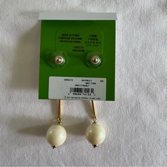 Kate Spade New York Pretty Pearly Drop Earrings – Navy Multi - Picture 6 of 6